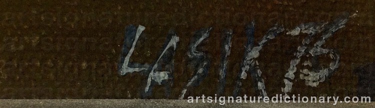 Authentic signature by Pawel LASIK on  artwork