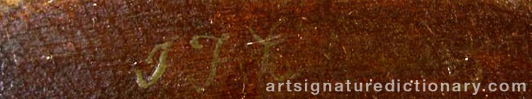 Authentic signature by John Francis SARTORIUS on  artwork