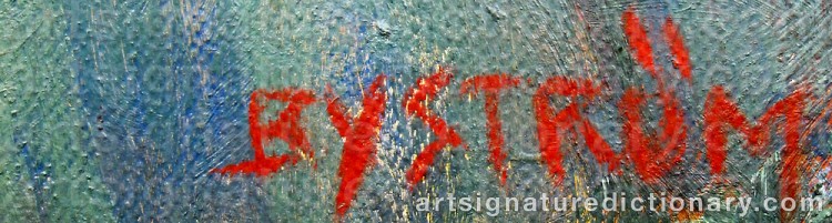 Signature by Erik BYSTRÖM
