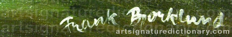 Signature by Frank BJÖRKLUND