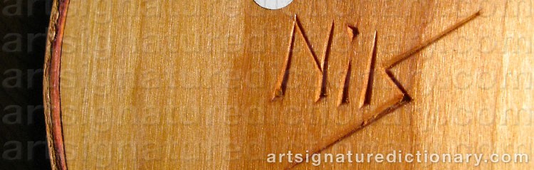 Authentic signature by Nils BLIXT on  artwork