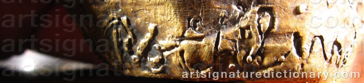 Authentic signature by Carl ROTHLIN on  artwork