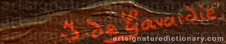 Signature by Jean De GAVARDIE