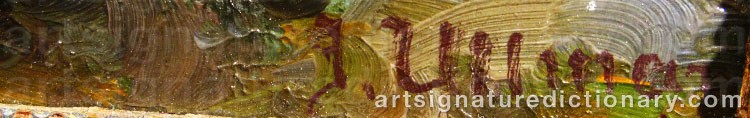 Authentic signature by Julius ULLMANN on artwork