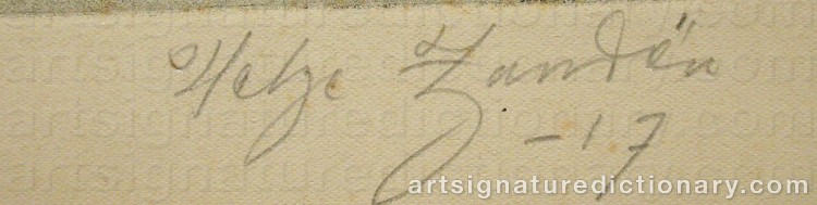 Signature by Helge ZANDÉN