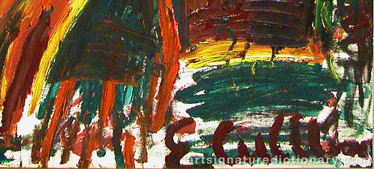 Close-up details showing Erland CULLBERG signature forgery characteristics