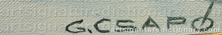 Authentic signature by Georges CSATO on  artwork