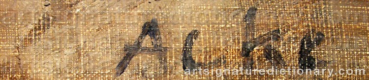 Signature by Johan Axel Gustaf ‘Jag Acke’ ACKE