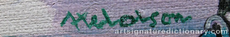 Forged signature of Axel OLSON