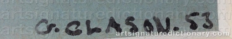 Authentic signature by Isak Gustaf CLASON on Painting/Watercolour artwork