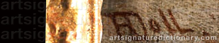 Authentic signature by Anton DOLL on artwork