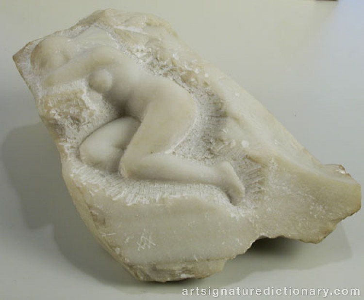 Close-up details showing Wäinö AALTONEN signature forgery characteristics