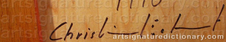 Authentic signature by Christian ECKART on  artwork