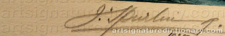 Authentic signature by Jack SPURLING on  artwork