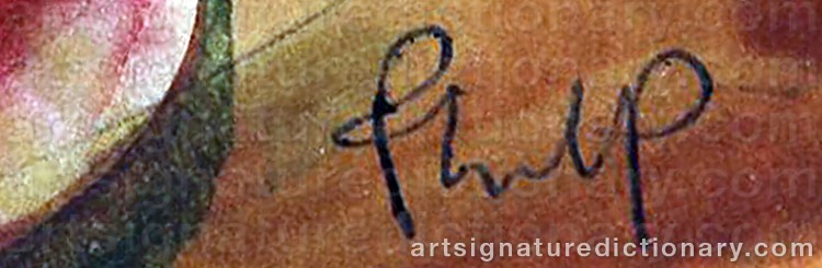 Authentic signature by Phillip Herschel ‘Phil’ PARADISE on Painting/Watercolour artwork