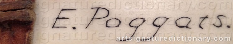 Authentic signature by Elias (Sami Artist) POGGATS on Other artwork