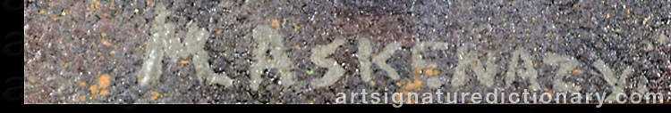 Authentic signature by Mischa ASKENAZY on  artwork