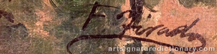 Authentic signature by Fernando TIRADO Y CARDONA on Painting/Watercolour artwork