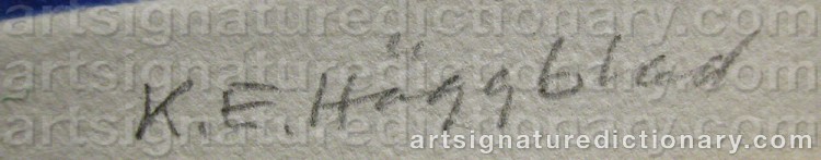 Signature by Karl-Erik HÄGGBLAD