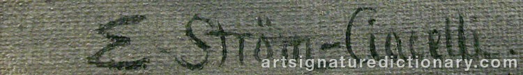 Signature by Elsa STRÖM-CIACELLI