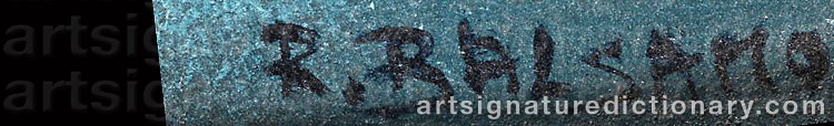Authentic signature by Renato BALSAMO on artwork