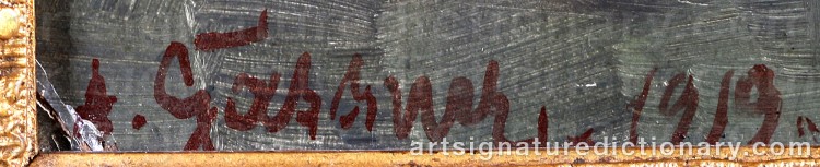 Authentic signature by Alice GASSNER on artwork