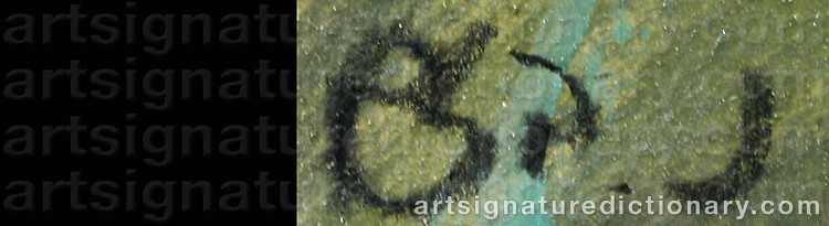 Authentic signature by Naphtali BEZEM on  artwork