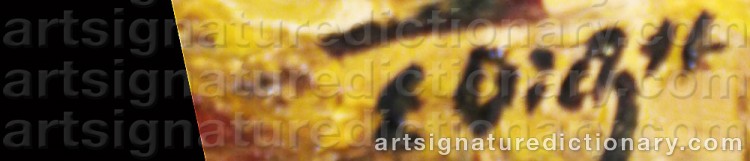 Authentic signature by Erich DICHTL on  artwork