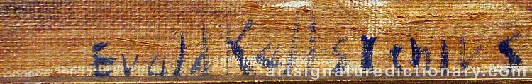 Signature by Evald KALLSTENIUS