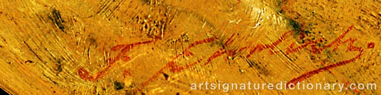 Authentic signature by Felix EHRLICH on artwork