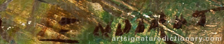 Authentic signature by Émile NOIROT on  artwork