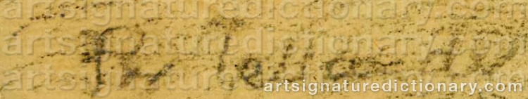 Authentic signature by Per TELLANDER on  artwork