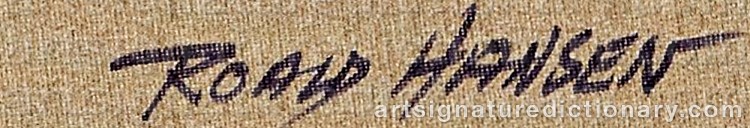 Authentic signature by Roald HANSEN on Painting/Watercolour artwork