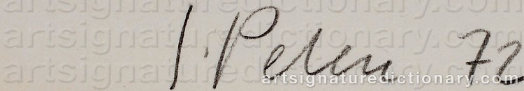 Authentic signature by Jurgen PETERS on  artwork