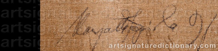 Authentic signature by Marjatta TAPIOLA on Painting/Watercolour artwork