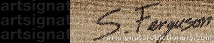 Authentic signature by Shaun FERGUSON on  artwork
