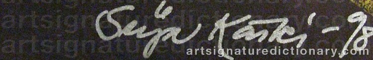 Authentic signature by Seija HENRIKSON on  artwork