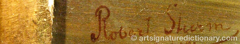 Authentic signature by Robert STURM on artwork