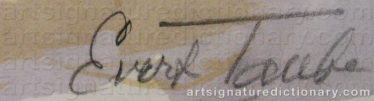 Signature by Evert TAUBE