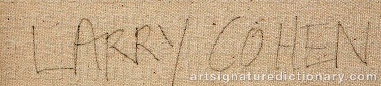 Authentic signature by Larry COHEN on  artwork