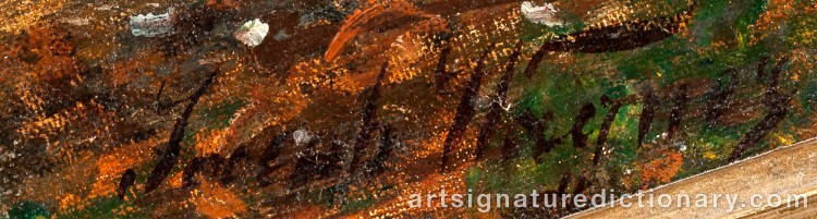 Authentic signature by Jacob WAGNER on Painting/Watercolour artwork