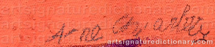 Authentic signature by Arne Charles BESSER on Painting/Watercolour artwork