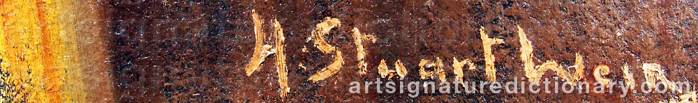 Authentic signature by Helen Stuart WEIR on  artwork