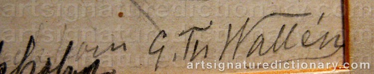 Signature by Gustaf Theodor WALLÉN