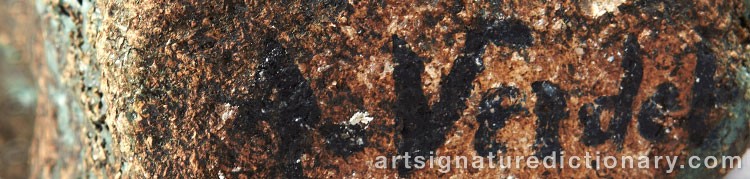 Authentic signature by André VERDET on  artwork