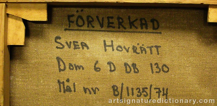 Close-up details showing Carl KYLBERG signature forgery characteristics