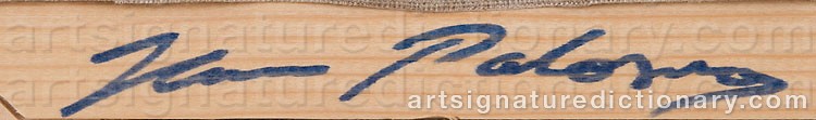 Authentic signature by Hannu PALOSUO on artwork