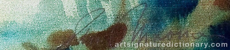 Authentic signature by Elis MUONA on  artwork