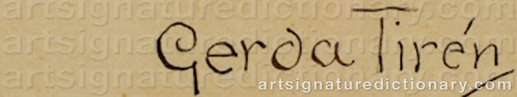 Signature by Gerda TIRÉN