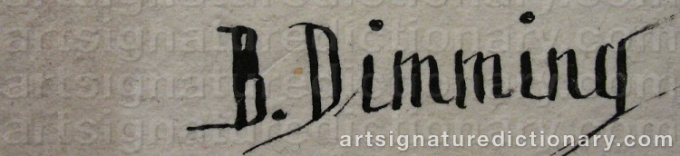 Authentic signature by Bengt DIMMING on  artwork